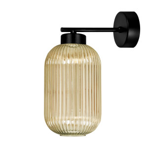 Kinkiet FADIGA K-5747 Bursztynowy, czarny 1 źr., E27, 15W LED - Kaja