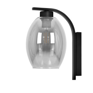 Kinkiet BALBO K-5723 Dymiony, czarny 1 źr., E27, 15W LED - Kaja