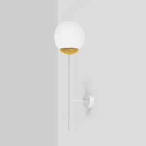 Kinkiet ELMO K-5316 Biały, złoty 1 źr., E14, 10W LED - Kaja