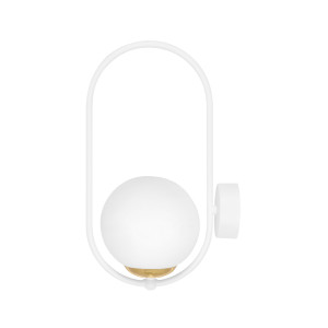 Kinkiet MALTA K-5472 Biały, złoty 1 źr., E14, 10W LED - Kaja
