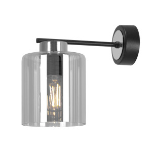 Kinkiet LUNA K-5528 Czarny, grafitowy, srebrny 1 źr., E27, 15W LED - Kaja