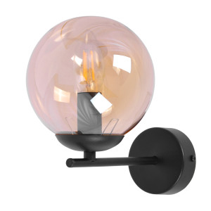 Kinkiet DELTA K-5306 Czarny, bursztynowy 1 źr., E14, 10W LED - Kaja