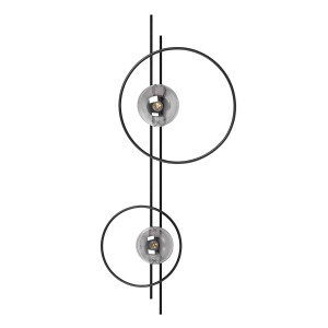Kinkiet ASTRA K-5342 Grafitowy, czarny 2 źr., E14, 10W LED - Kaja