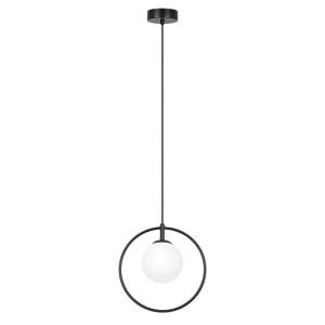 Lampa wisząca PARVA K-3837 Czarny, biały 1 źr., E14, 10W LED - Kaja