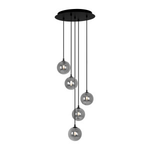Lampa wisząca DORI K-5556 Czarny, grafitowy 5 źr., G9, 10W LED - Kaja