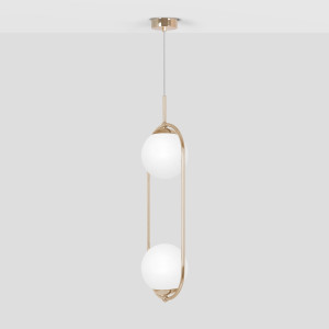 Lampa wisząca RITUS K-5392 Złoty, biały 2 źr., E14, 10W LED - Kaja