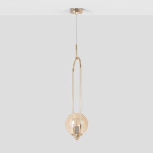 Lampa wisząca SVEN K-5396 Złoty, bursztynowy 1 źr., E14, 10W LED - Kaja