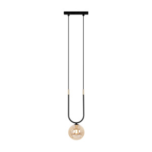 Lampa wisząca GOLDI K-5595 Czarny, złoty, bursztynowy 1 źr., G9, 10W LED - Kaja