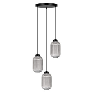 Lampa wisząca SILVA K-5755 Grafitowy, czarny 3 źr., E27, 15W LED - Kaja