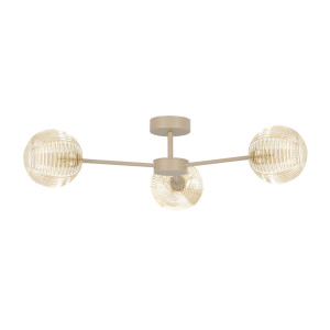 Lampa sufitowa JUKON K-5713 Bursztynowy, beż 3 źr., G9, 10W LED - Kaja