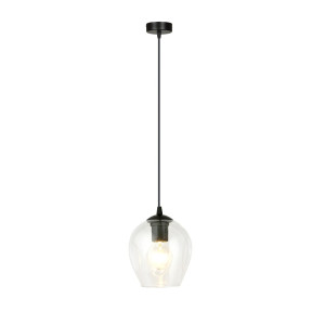 Lampa wisząca Emibig Istar czarna z transparentnym kloszem 1×E27