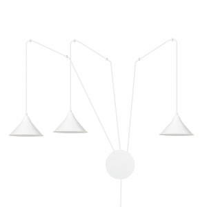 Lampa wisząca Emibig Abramo 3 biała 3×E27