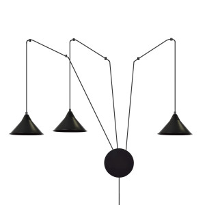 Lampa wisząca Emibig Abramo 3 czarna 3×E27