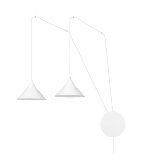 Lampa wisząca Emibig Abramo 2 biała 2×E27