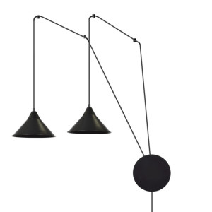 Lampa wisząca Emibig Abramo 2 czarna 2×E27
