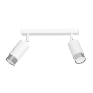 Lampa sufitowa Emibig Hiro 2 biała z chromem 2×GU10