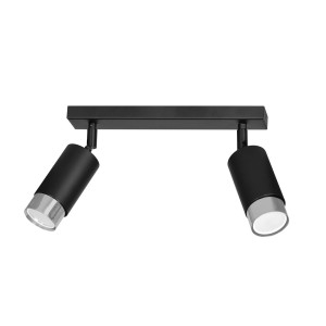 Lampa sufitowa Emibig Hiro 2 czarna z chromem 2×GU10