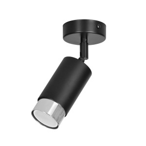Lampa sufitowa Emibig Hiro 1 czarna z chromem GU10