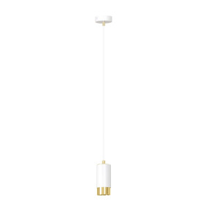 Lampa wisząca Emibig Fumiko 1 biała ze złotym 1×GU10