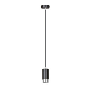 Lampa wisząca Emibig Fumiko 1 czarna z chromem GU10