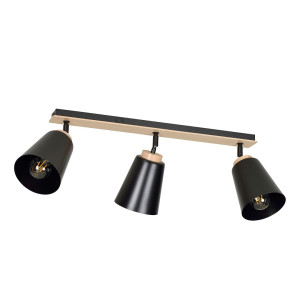 Lampa sufitowa Emibig Atlas 3 czarna 3×E27