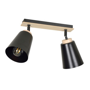 Lampa sufitowa Emibig Atlas 2 czarna 2×E27