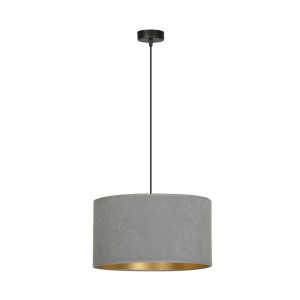 Lampa wisząca Emibig Hilde 1 czarna z szarym kloszem E27