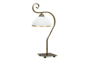 Lampa biurkowa Emibig Wivara LN1 złota z białym kloszem 1×E27