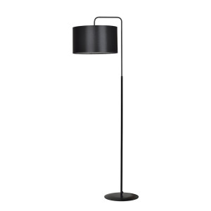 Lampa podłogowa Emibig Trapo czarna z czarnym abażurem 1×E27