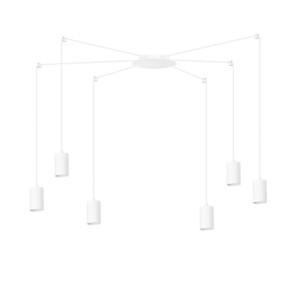 Lampa wisząca Emibig Traker 6 biała 6×GU10