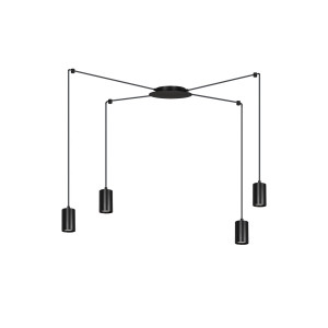 Lampa wisząca Emibig Traker 4 czarna 4×GU10