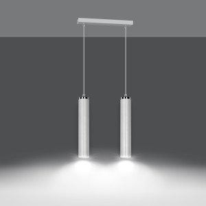 Lampa wisząca Emibig Luna 2 biała 2×GU10