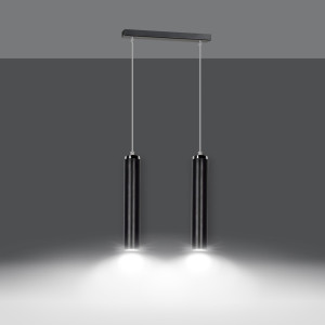 Lampa wisząca Emibig Luna 2 czarna 2×GU10