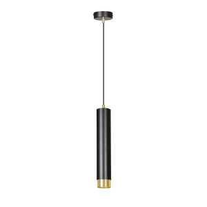 Lampa wisząca Emibig Kibo 1 czarna ze złotym kloszem 1×GU10