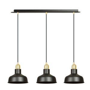 Lampa wisząca Emibig Ibor 3 czarna 3×E27