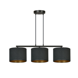 Lampa wisząca Emibig Hilde 3 czarna z czarnym kloszem 3×E27