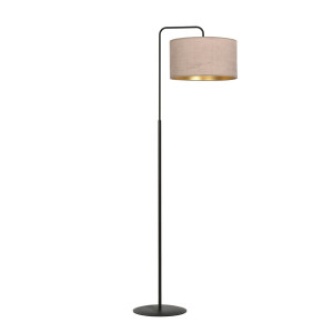 Lampa podłogowa Hilde czarny / klosz różowy 1x E27 - Emibig