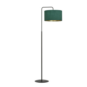 Lampa podłogowa Emibig Hilde czarna z zielonym kloszem 1×E27