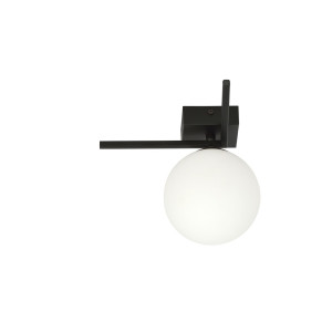 Lampa sufitowa Emibig Imago 1130 czarna z białym kloszem 1×E14