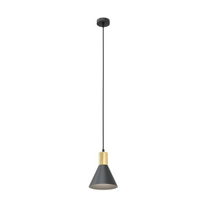 Lampa wisząca Emibig Rosa czarna ze złotym kloszem 1×E27
