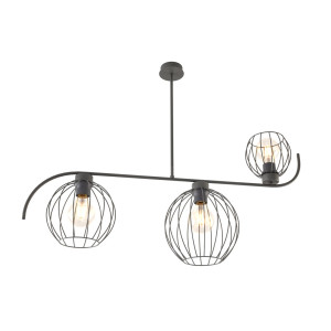 Lampa sufitowa Emibig Echo 3 czarna 3×E27