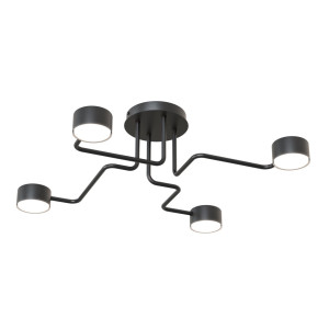 Lampa wisząca Emibig Kurage czarna 4×GX53