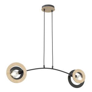 Lampa wisząca Emibig Skiva 2 czarna 2×E27