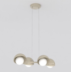 Lampa wisząca Emibig Boom 4 mokka z białym kloszem 4×G9