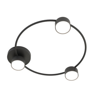 Lampa sufitowa Emibig Lucio 3 czarna 3×GX53