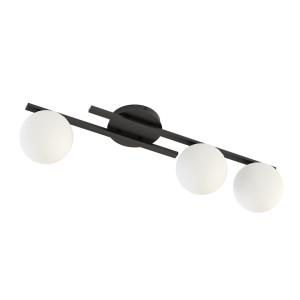 Lampa wisząca Emibig Kairo 3 czarna z białym kloszem 3×E14