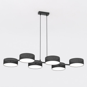 Lampa wisząca Emibig Drumz 6 czarna 6×E14