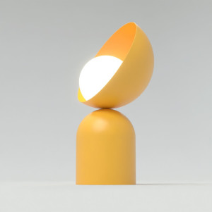Lampa biurkowa Emibig Boto pomarańczowa z białym kloszem 1×G9