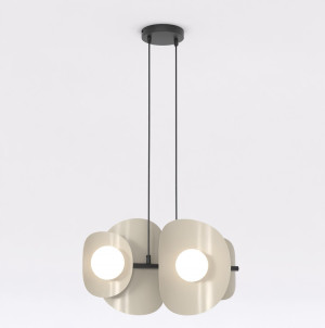 Lampa wisząca Emibig Elementi 4 mocha z białym kloszem 4×G9