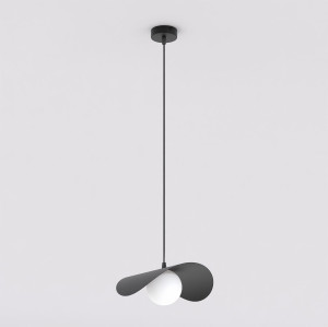 Lampa wisząca Emibig Ritual czarna z białym kloszem 1×G9